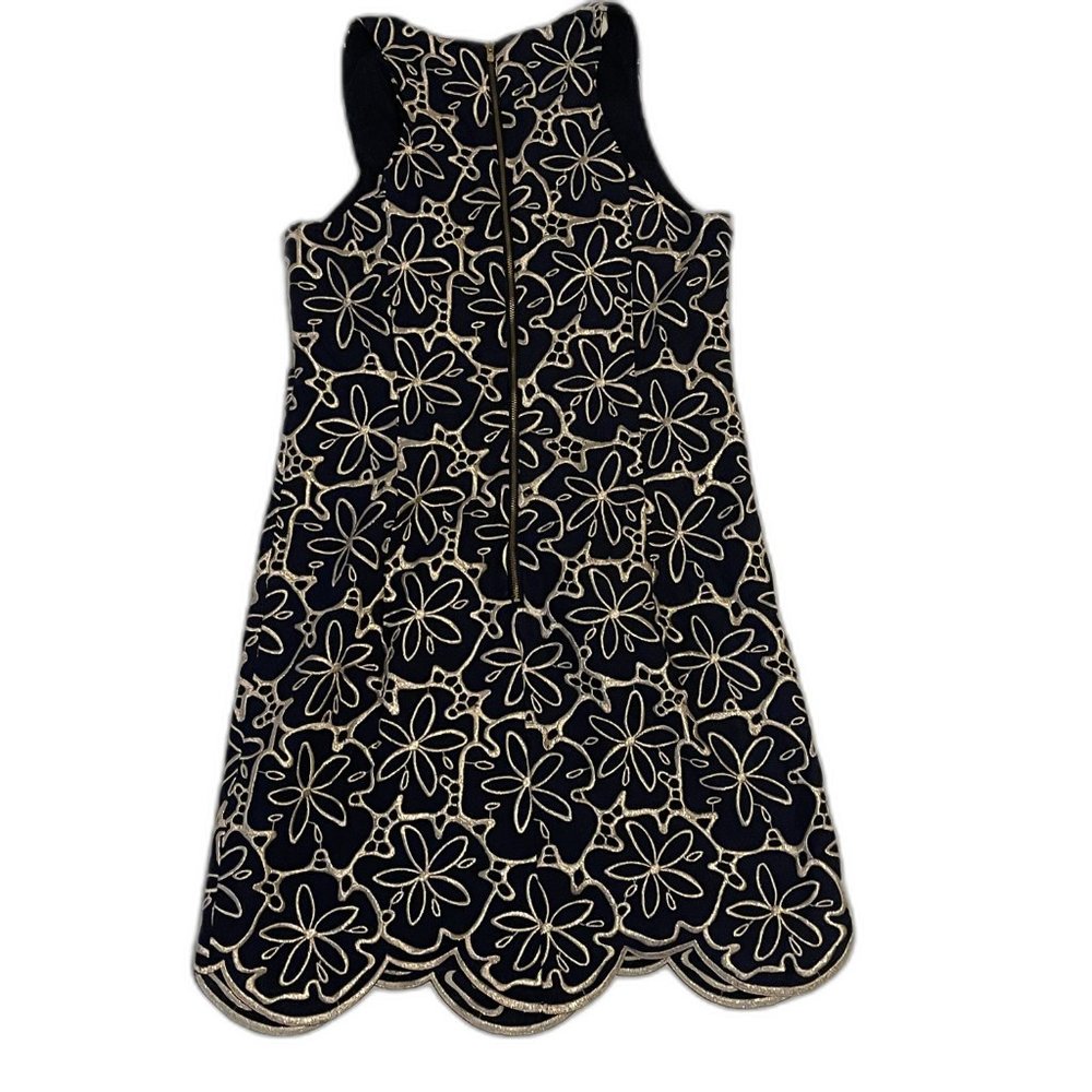 Lilly Pulitzer Augusta Shift Dress Navy Metallic NWT Size 6 - Picture 4 of 9